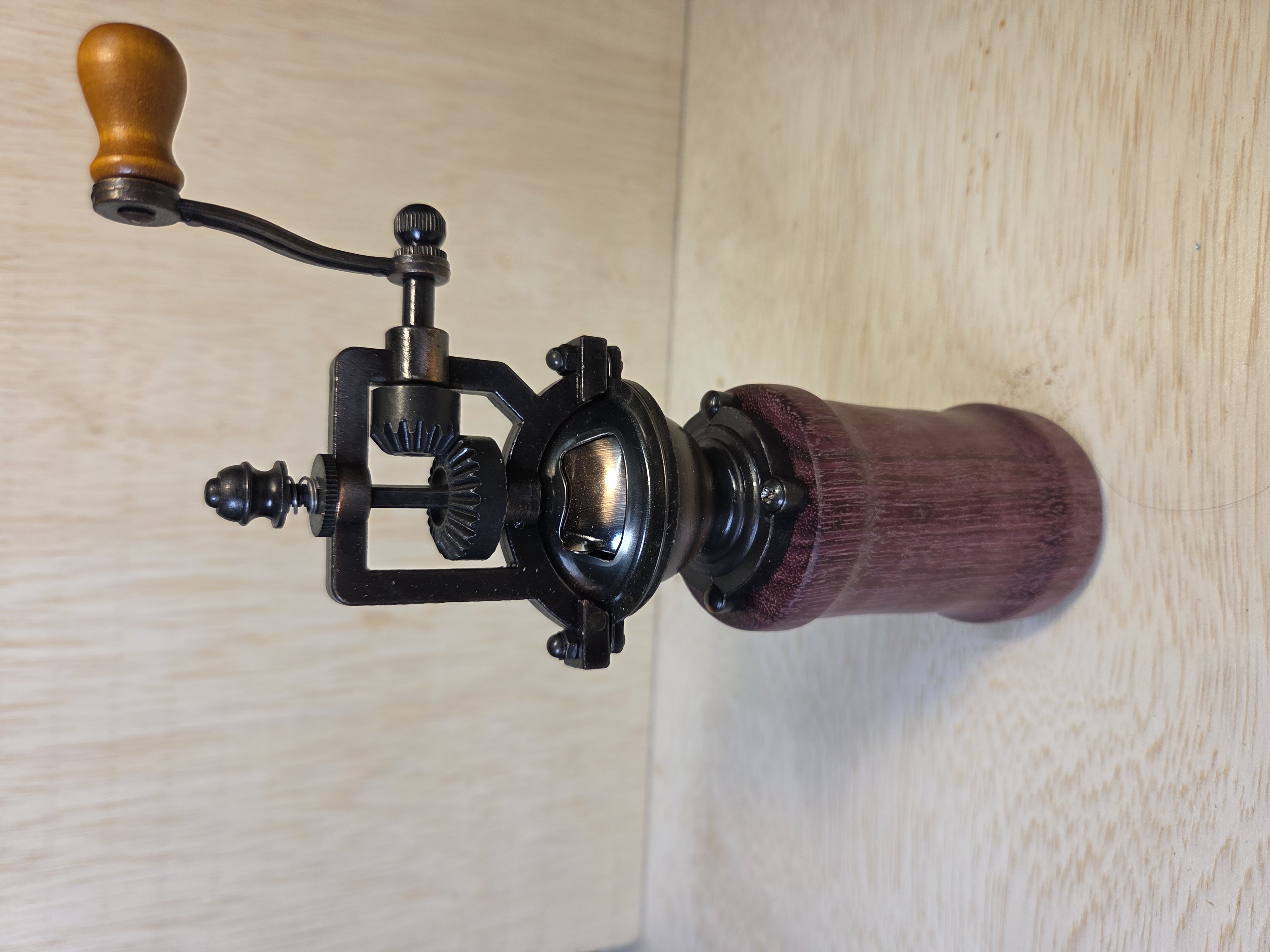 One-of-a-Kind Hand-Turned Crank Pepper Mill view 5