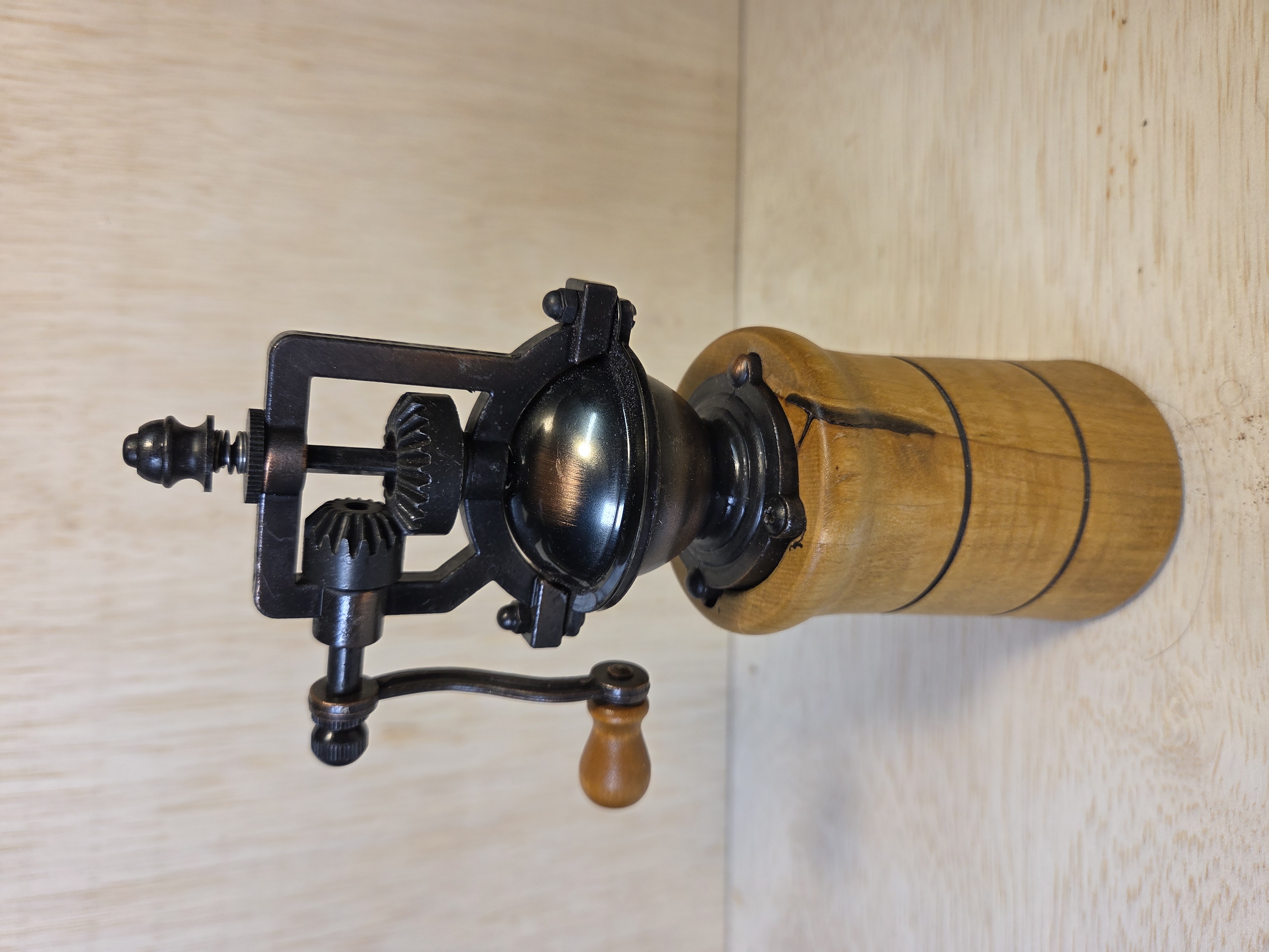 One-of-a-Kind Hand-Turned Crank Pepper Mill view 8