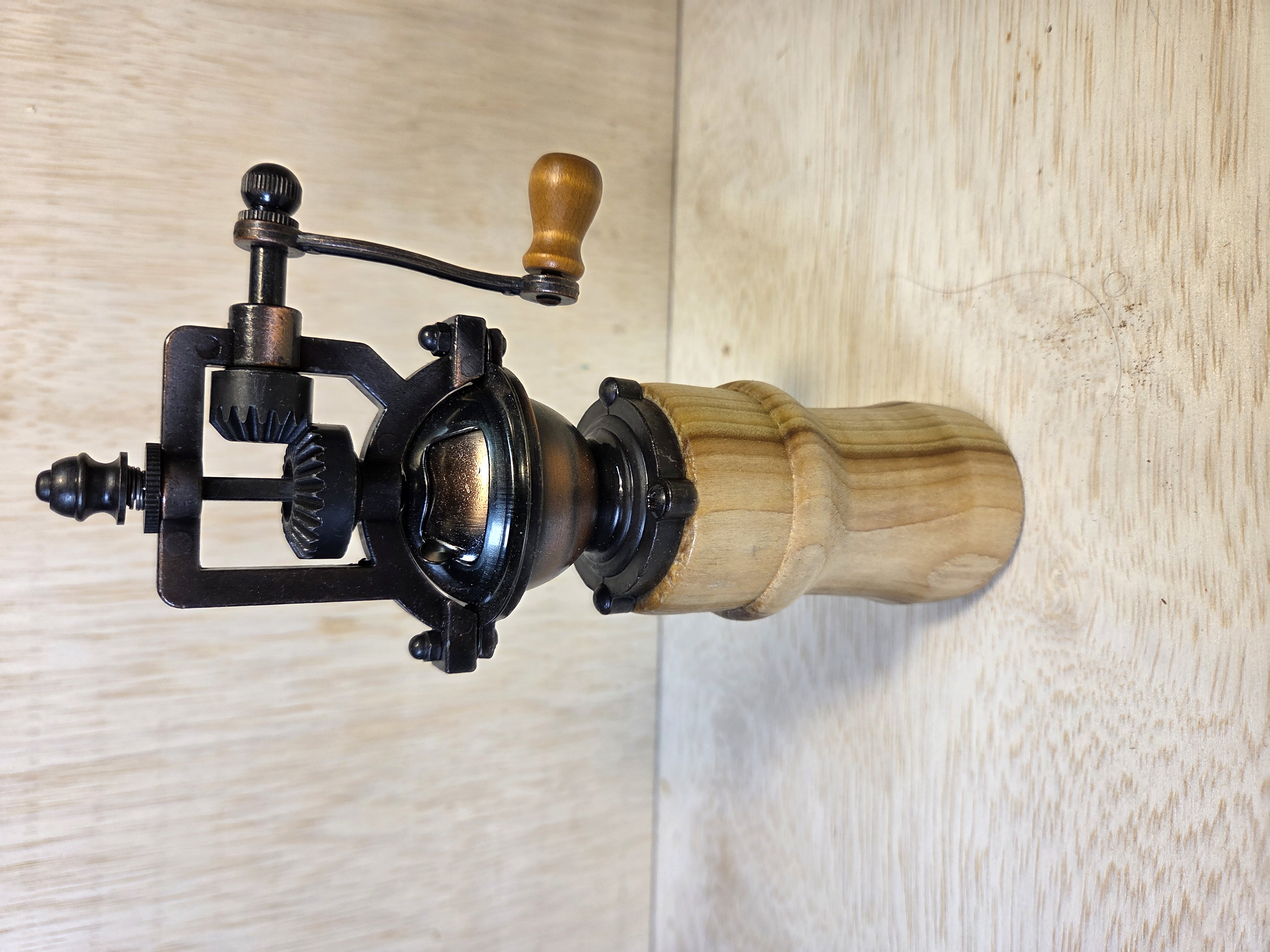 One-of-a-Kind Hand-Turned Crank Pepper Mill view 10