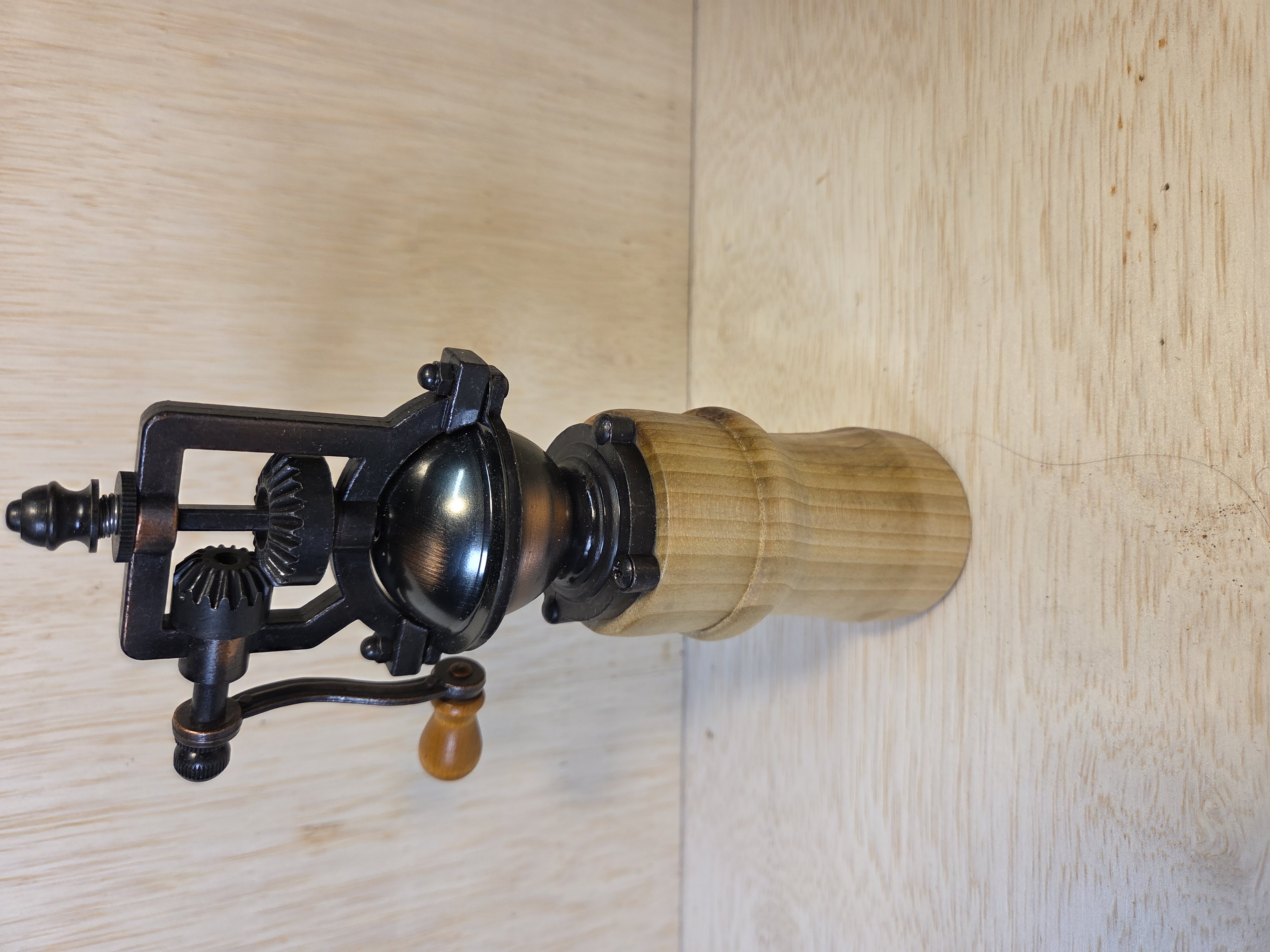 One-of-a-Kind Hand-Turned Crank Pepper Mill view 12