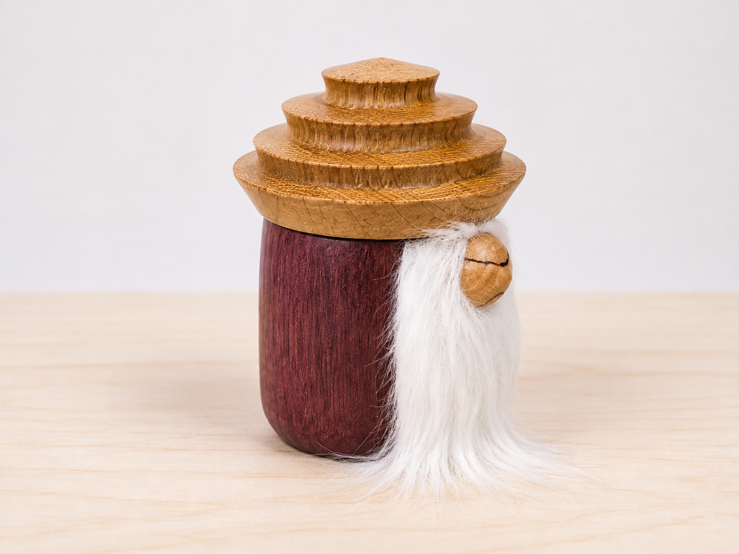 Handcrafted Hardwood Story Gnome – One-of-a-Kind Wooden Gnome view 2